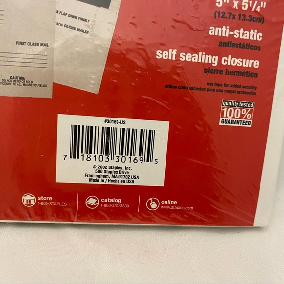 Vintage Staples CD Disc Disk Mailers 6 Pack Vntg 2002 Made In USA - Picture 9 of 10